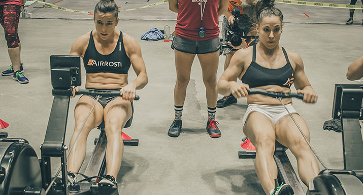 crossfit girls rowing airrosti