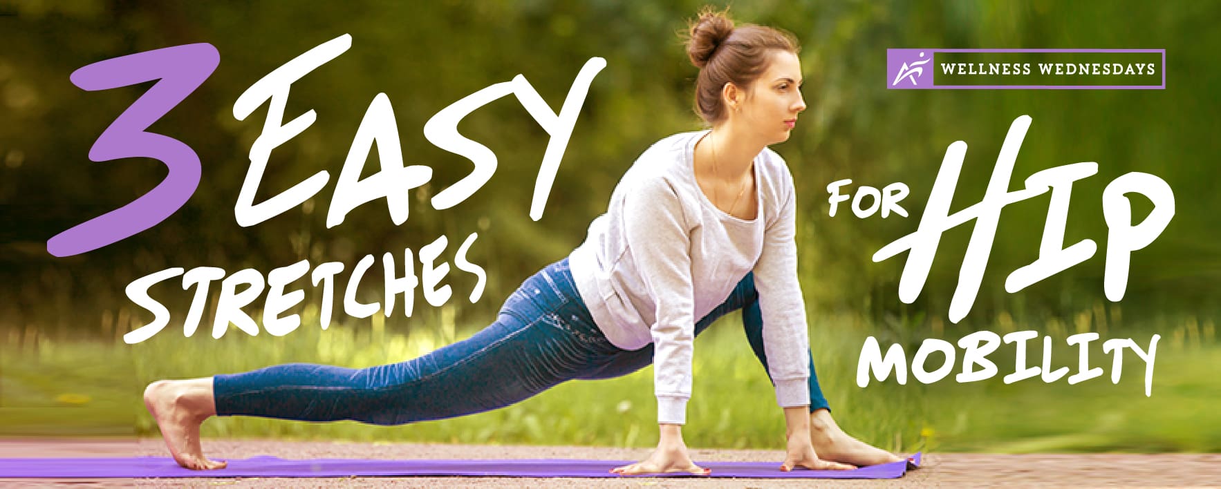 woman stretching hips