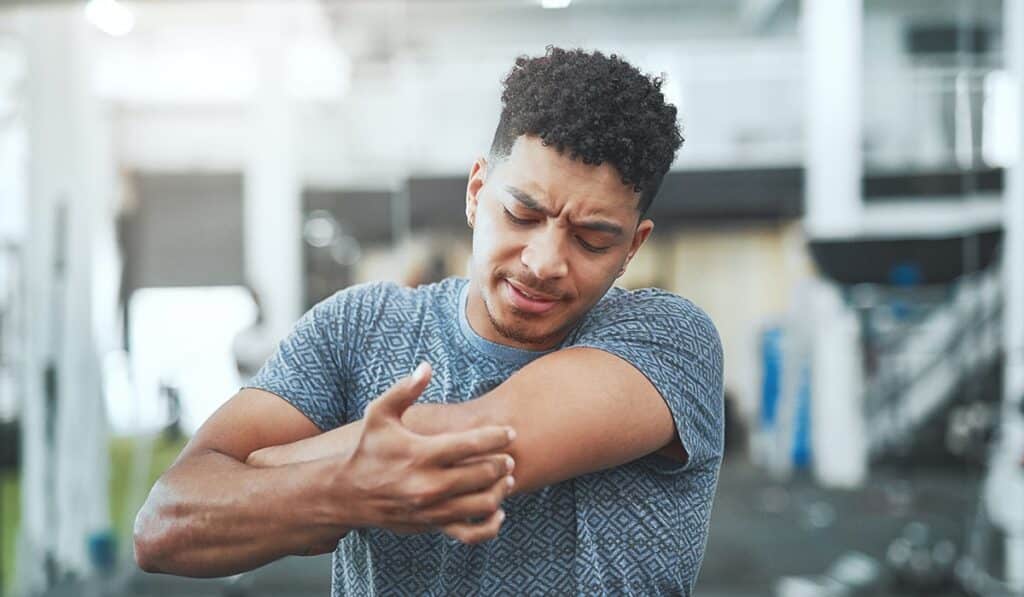 Man with Elbow Pain