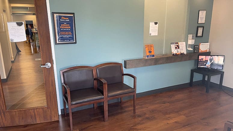 The lobby at Airrosti Cornerstone Family Medicine