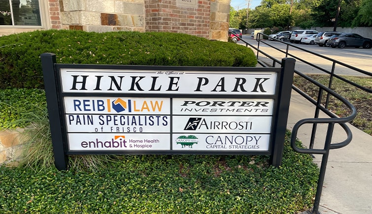 The Airrosti sign at The Offices at Hinkle Park