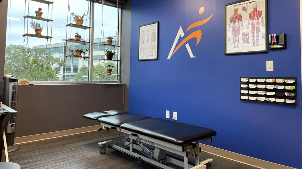 In the treatment room at Airrosti Stone Oak, patients will work with their Airrosti Certified Provider to identify and treat the source of their pain.