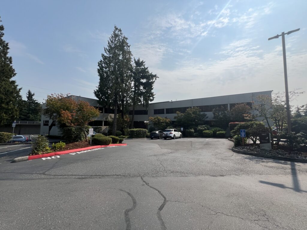 Panned out exterior photo of Airrosti Bellevue