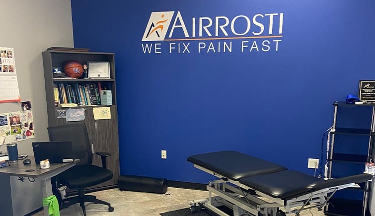 The exam room at Airrosti Lake Houston