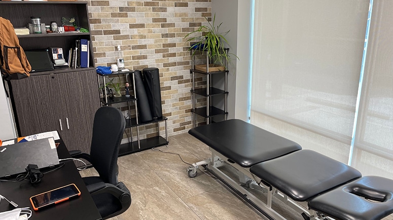 In the treatment room at Airrosti South Broad, patients will work with their Airrosti Certified Provider to identify and treat the source of their pain