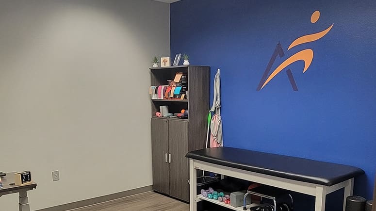 a photo of the recovery room inside Airrosti McKinney. several varieties of Kinesiology tape is visible