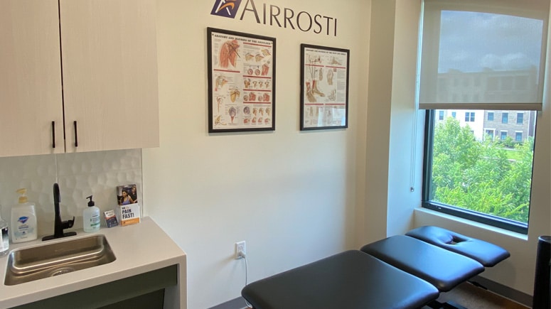 The treatment room at Airrosti PartnerMD Short Pump where patients will have their physical assessment and treatment