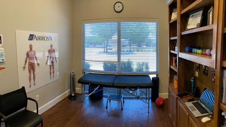 The physical treatment and exercise room at Airrosti Colleyville.