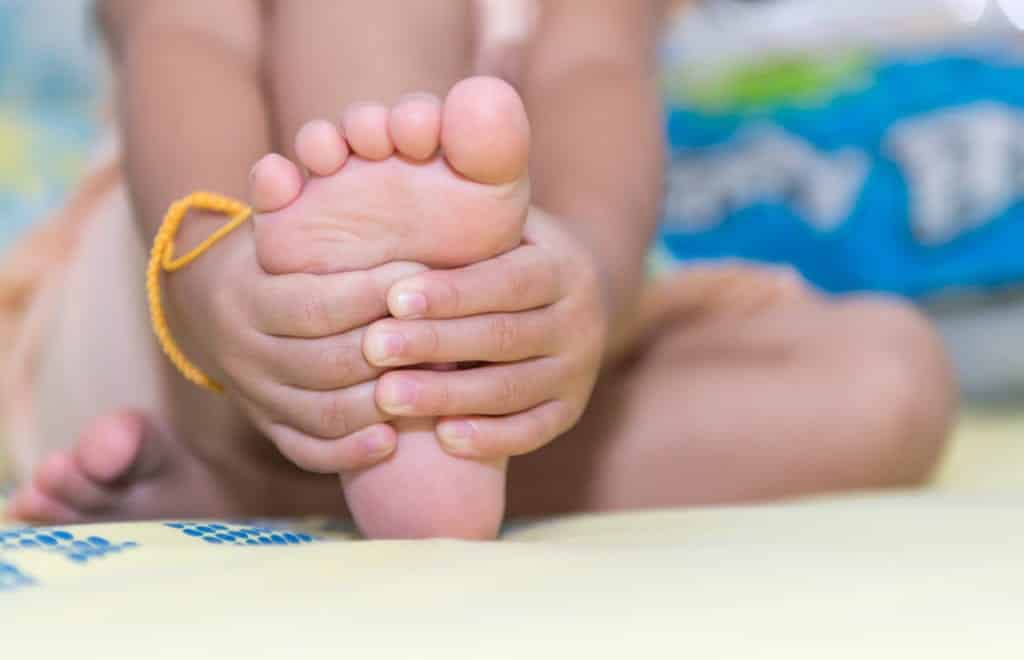 child's foot