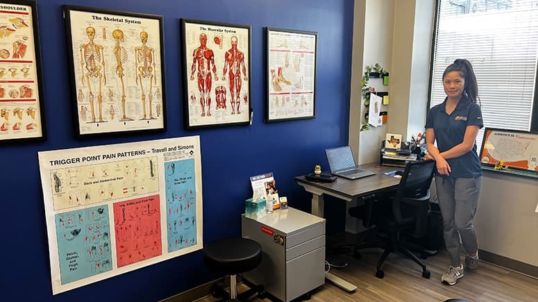 One of the treatment rooms at Airrosti Shirlington