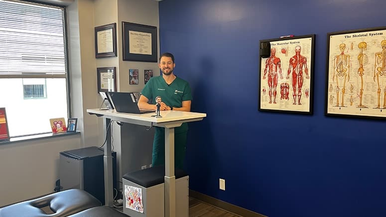 One of the treatment rooms at Airrosti Shirlington