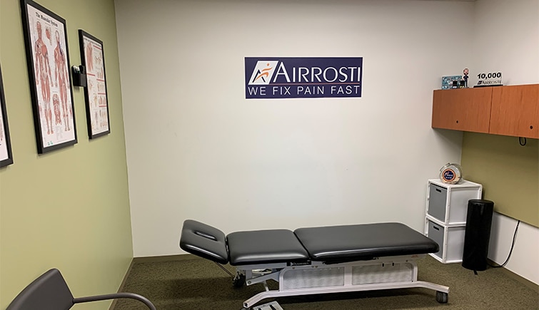 The exam room at Airrosti Tysons
