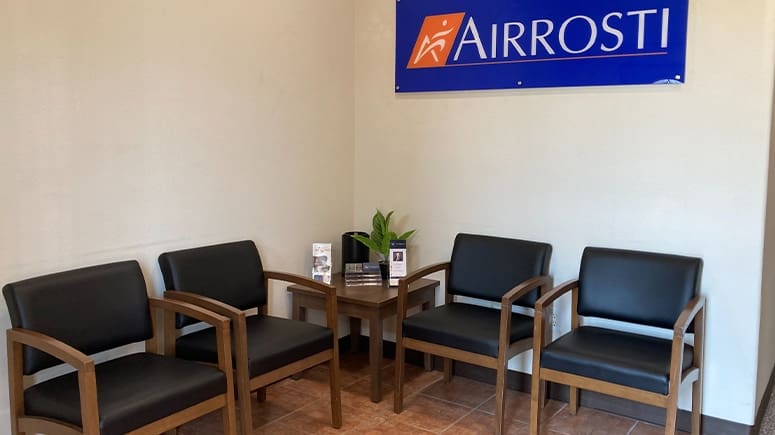 A view of the lobby inside Airrosti North Richland Hills in Dallas, TX.