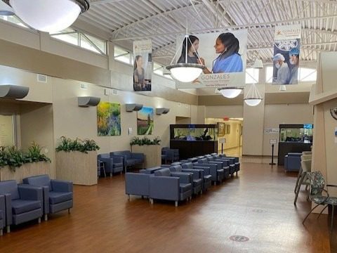 Waiting room at Airrosti Gonzales