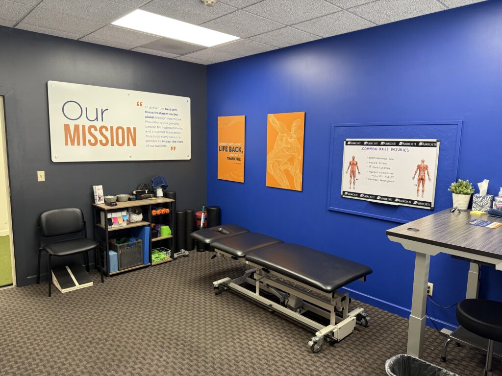 a view of the treatment room at Airrosti Elite