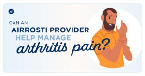 Can an Airrosti Provider Help Manage Arthritis Pain character holding wrist