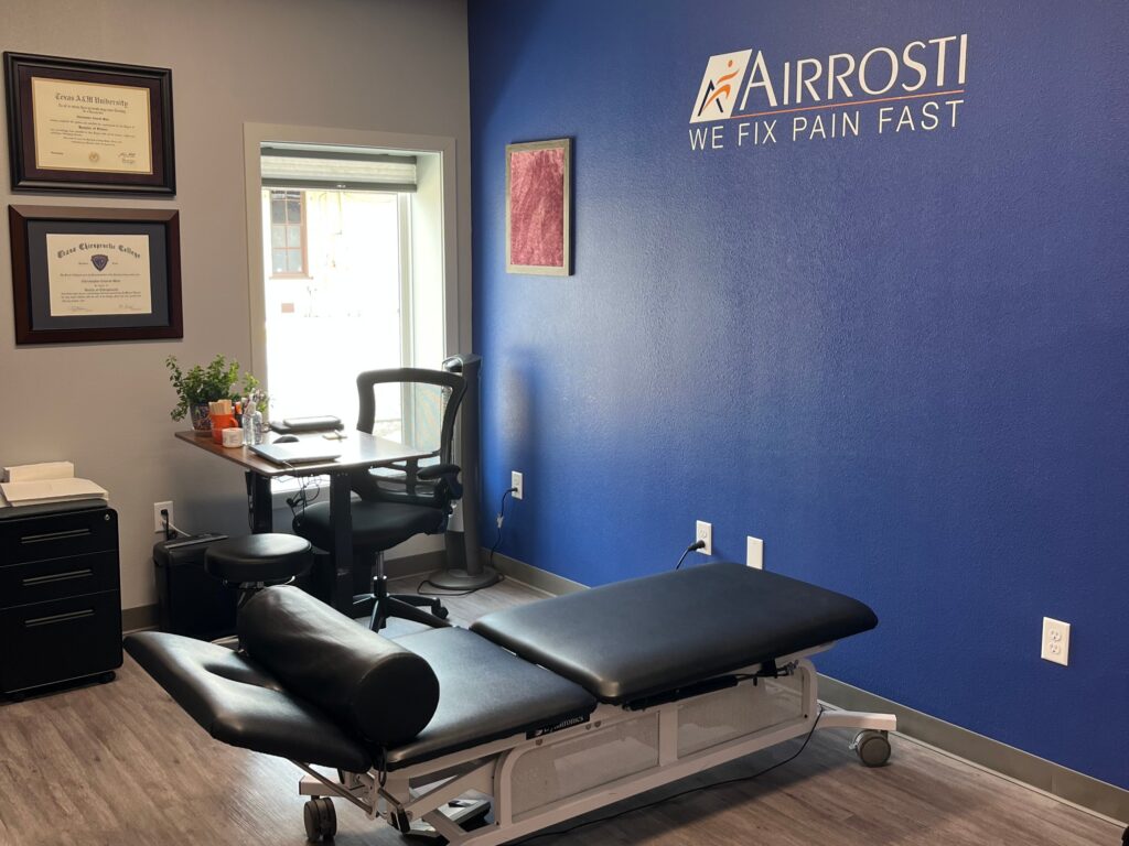 treatment room at Airrosti Brenham