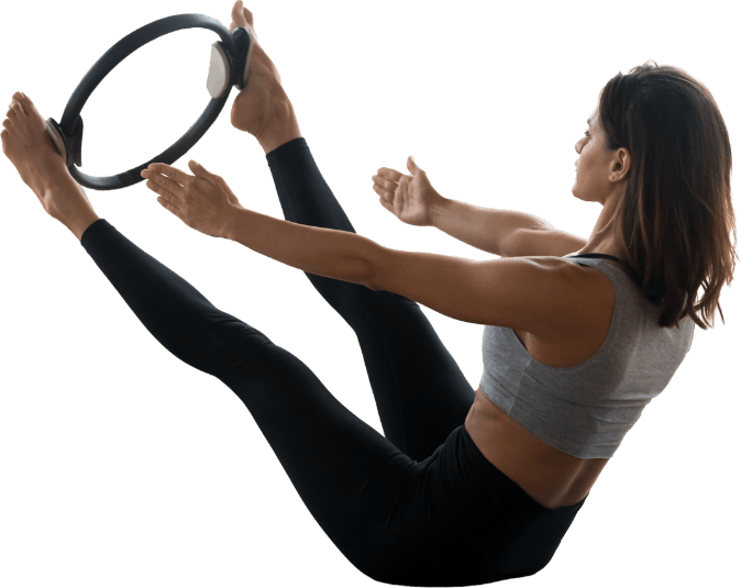 woman doing pilates