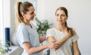 Provider working with a patient