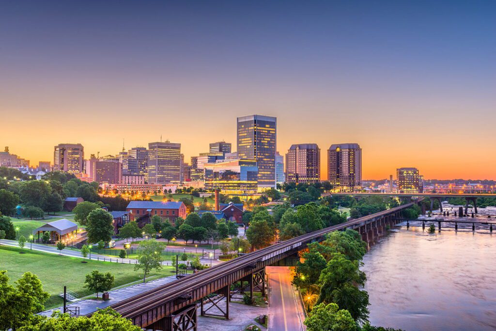Richmond Virginia skiyline